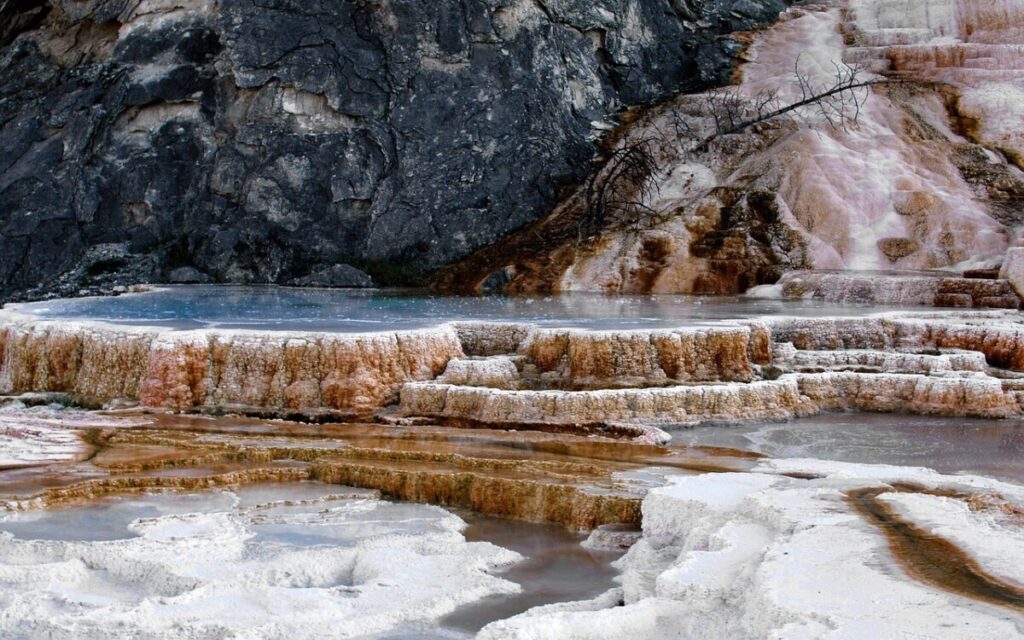 mammoth hot springs in yellowstone national park