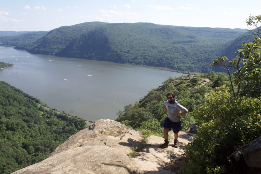 daniel enjoying the breakneck ridge hike