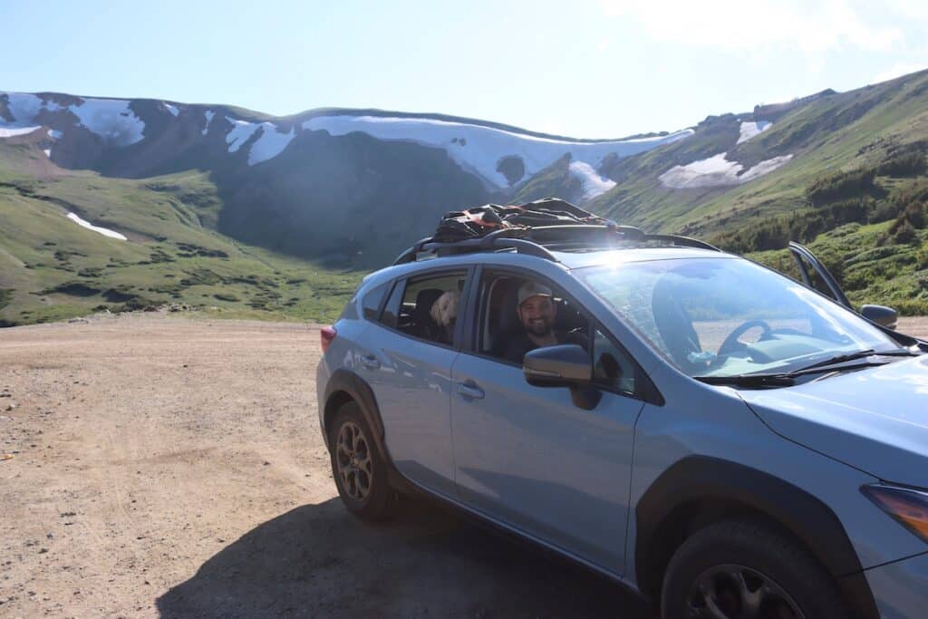 driving old fall road in rocky mountain national park
