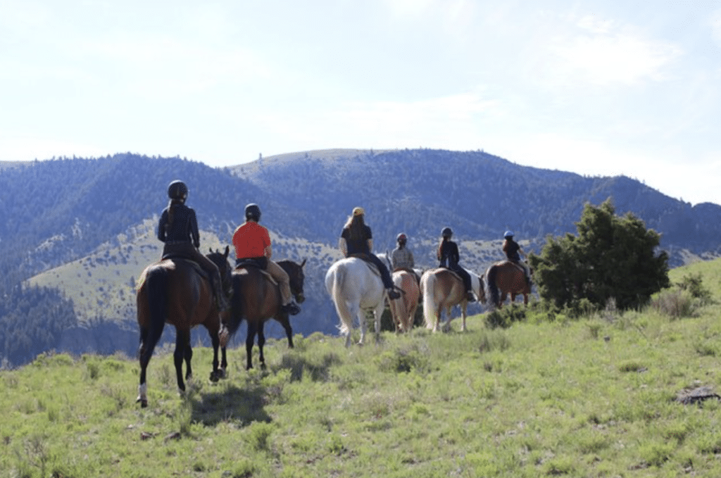 horseback riding outside of bozeman