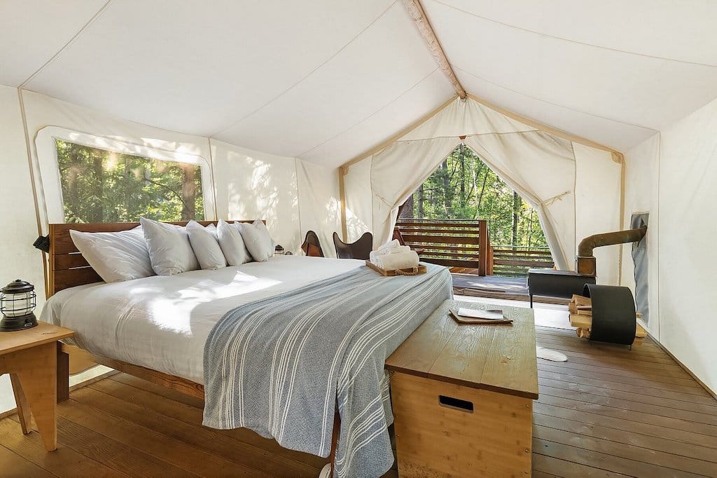 under canvas glacier