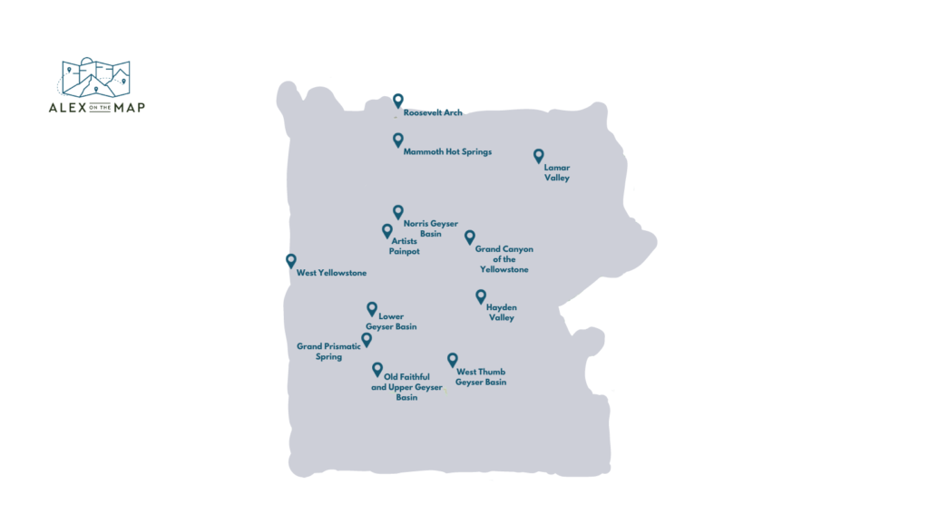 map of yellowstone national park
