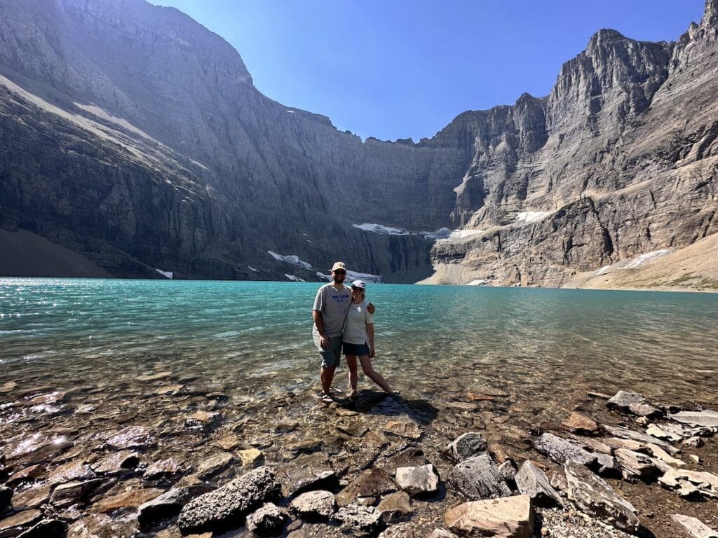 daniel and i at iceberg lake--one of the best romantic national parks is glacier