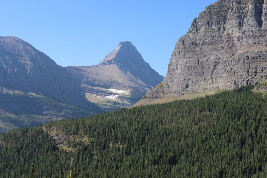 a view from the iceberg lake trail