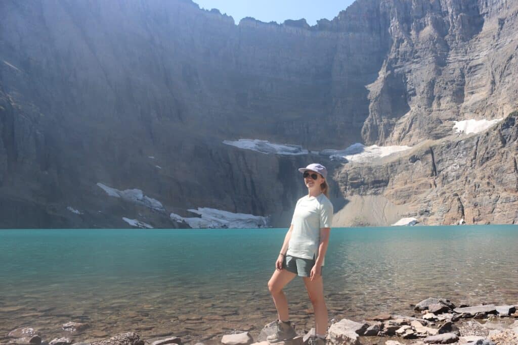 enjoying iceberg lake during july
