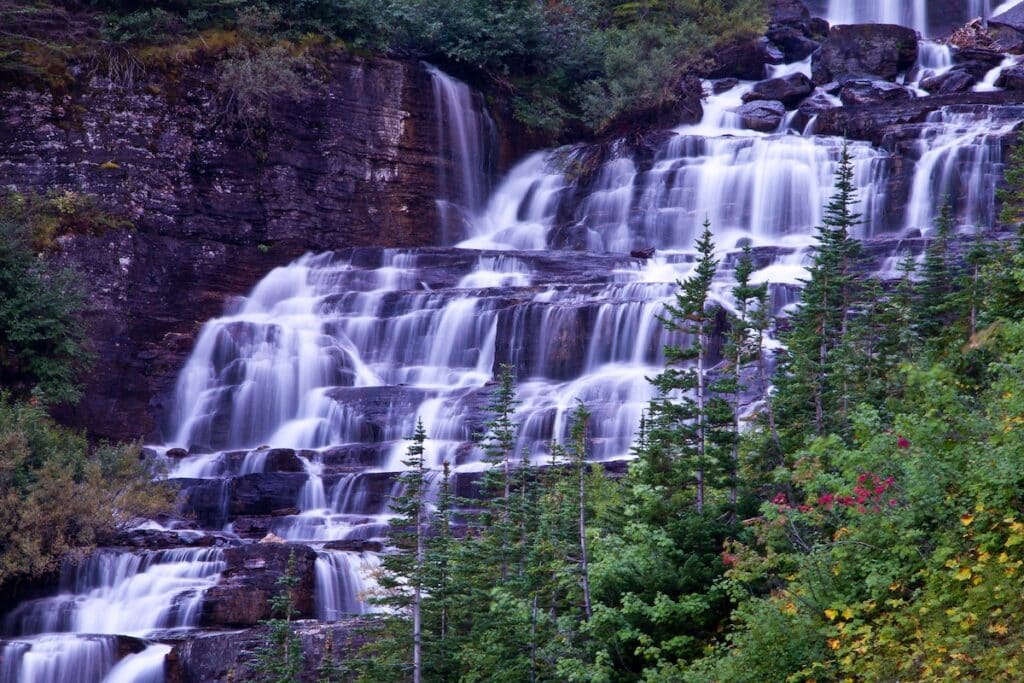 florence falls in glacier national park