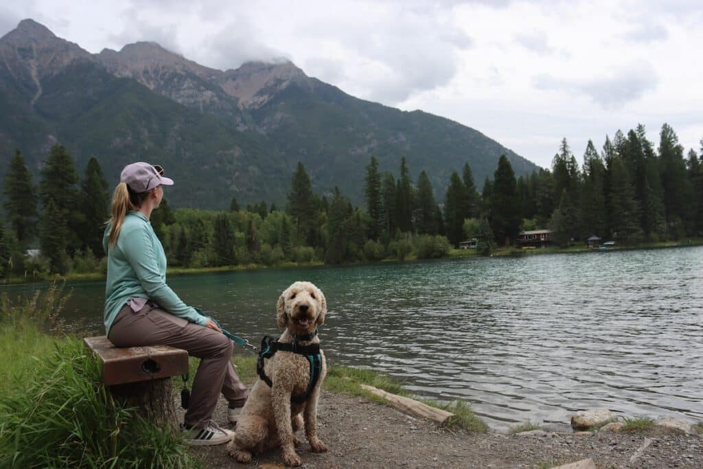 alex and gravy at norbury lake provincial park