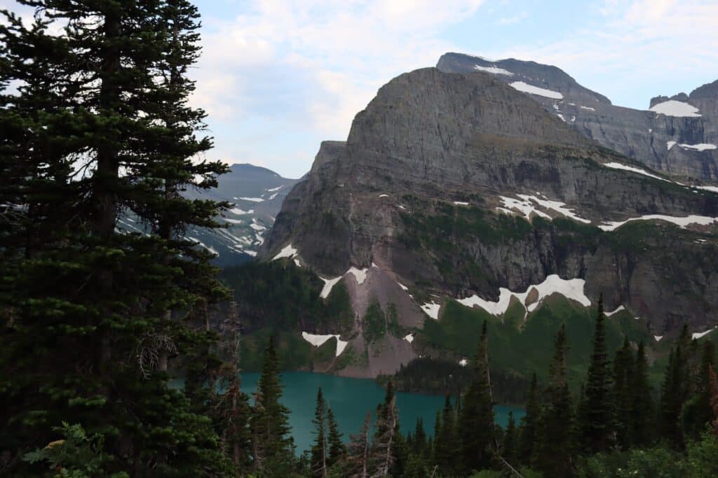 grinnell lake on the east side of glacier national park