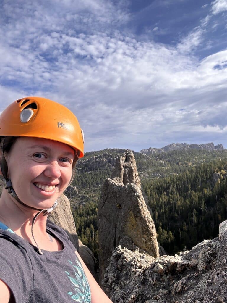 alex climbing in custer state park