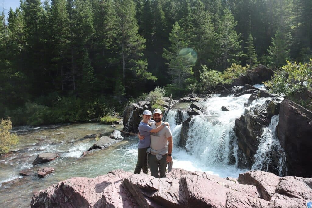 daniel and alex at redrock falls