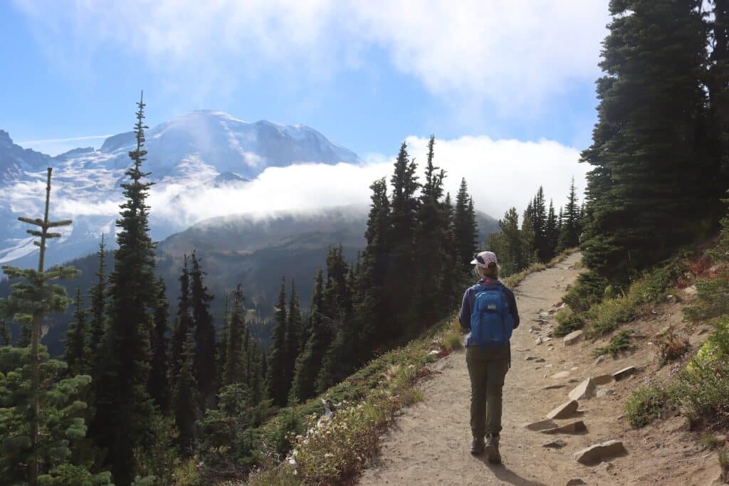 alex hiking in mount rainier national park