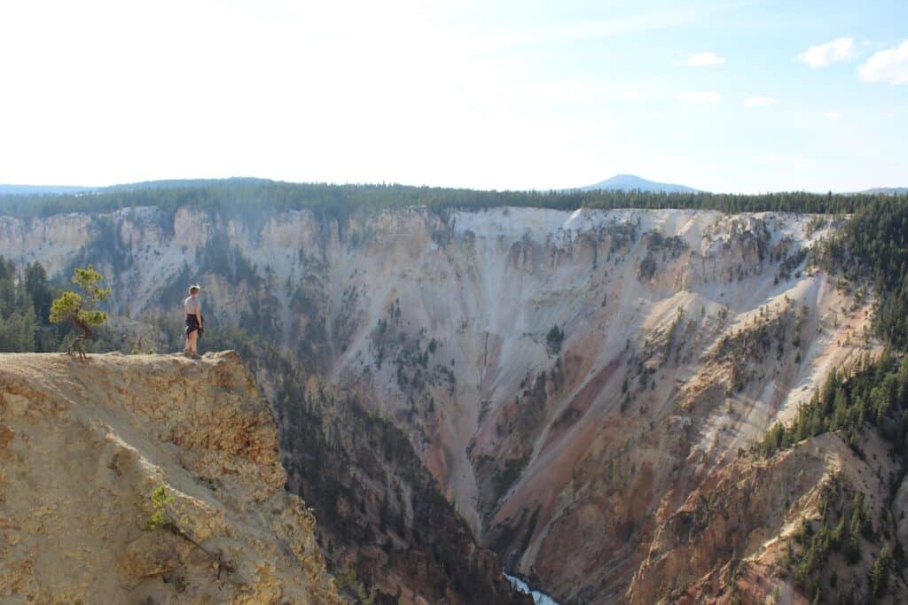 alex hiking in yellowstone