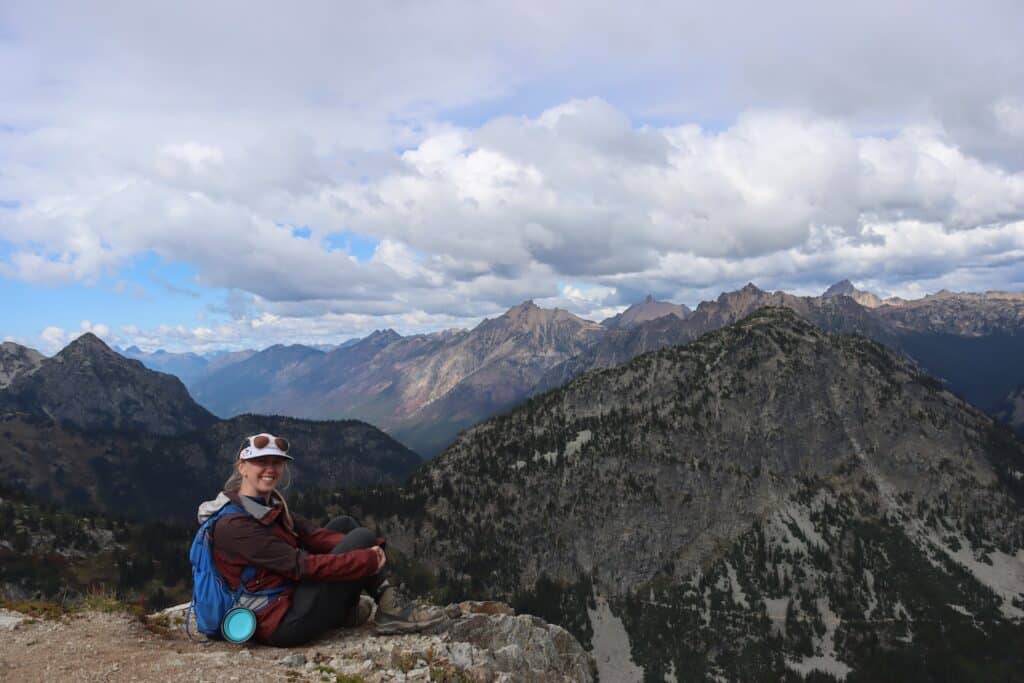 alex hiking in north cascades